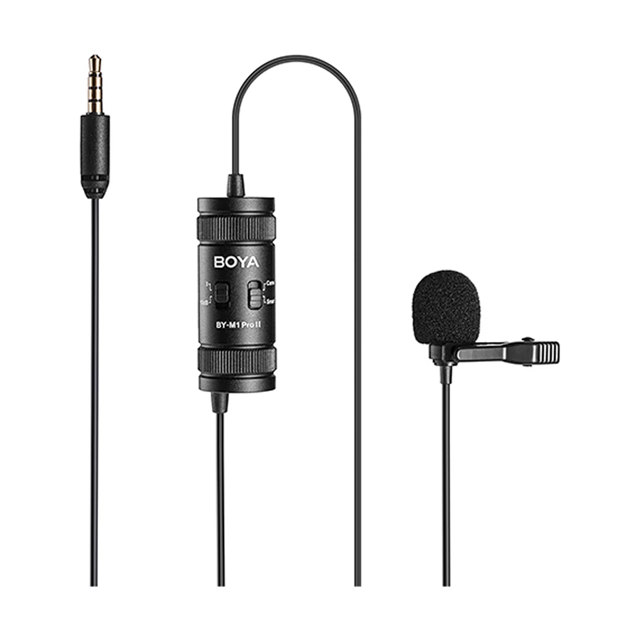BOYA BY-M1 Pro II Universal Lavalier Microphone- No Need Batteries