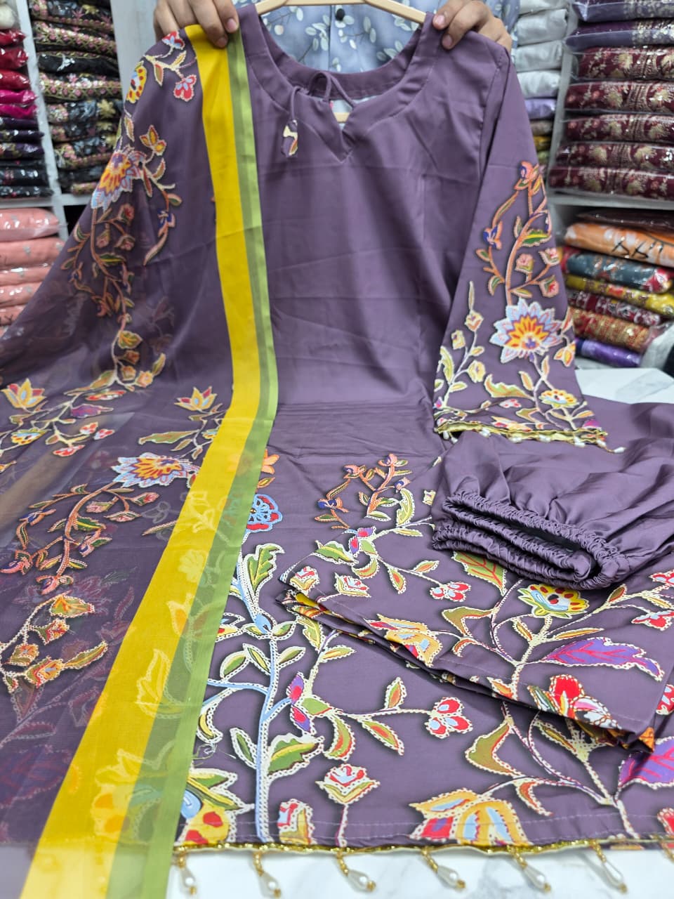 Embroidery Work Cotton Dress Set