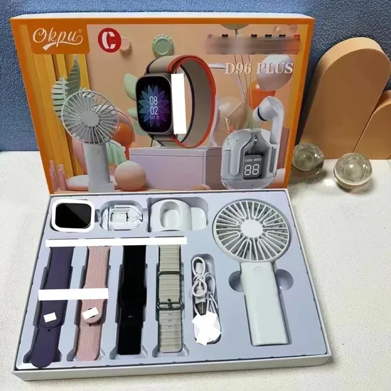 D96 Plus Premium Smartwatch Combo Gift Set