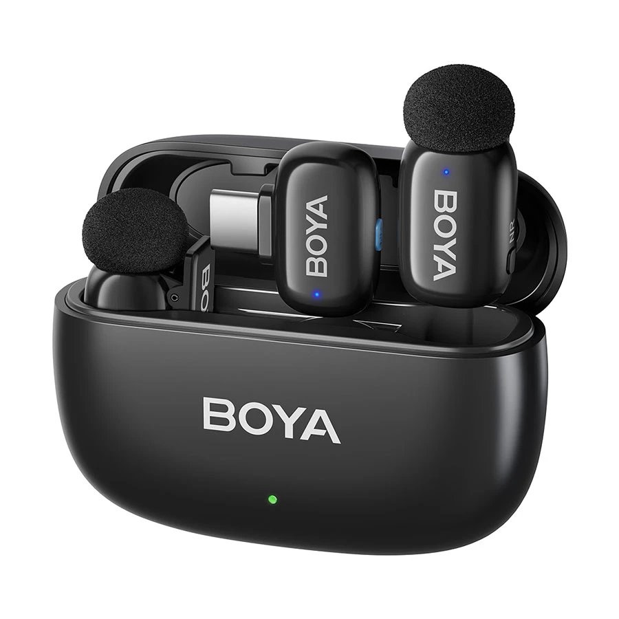 BOYA mini-14-B The World's Tiniest Wireless Microphone (1RX, 2TX) for android devices 