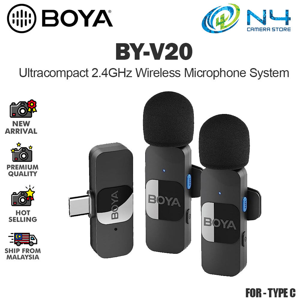 BOYA BY-V20 2.0 2.4GHz Wireless Microphone(1+2 for Type-C) for Type C Device's C