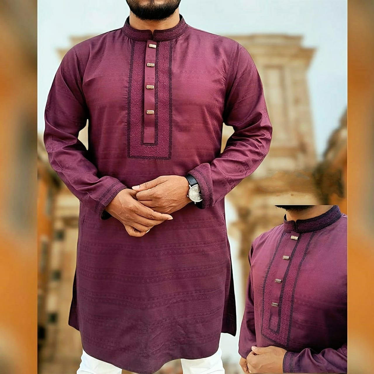 Soft Cotton Embroidery Panjabi