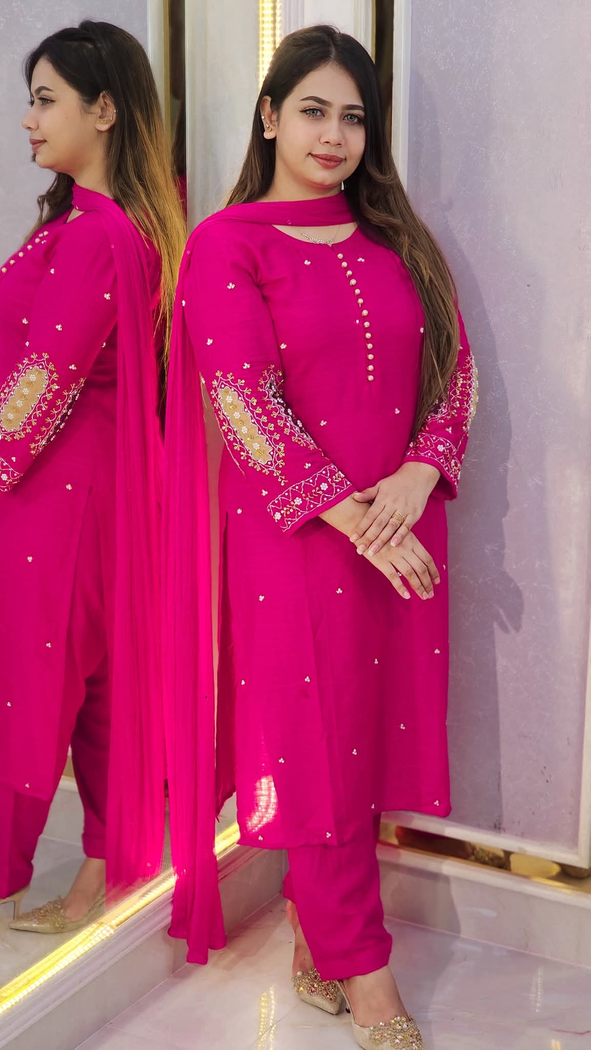 Embroidery Three Piece