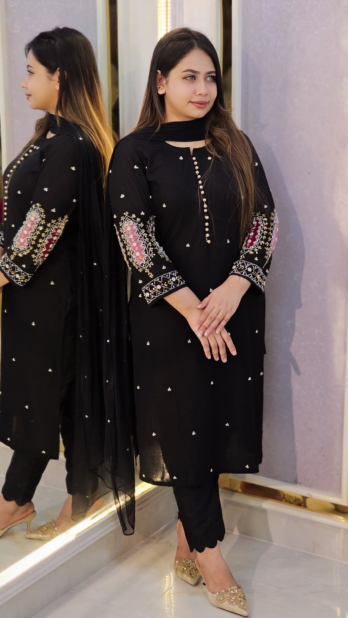 Embroidery Three Piece