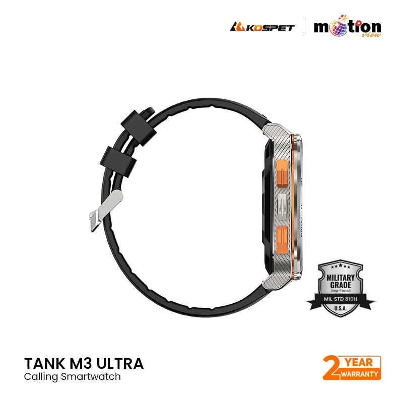 Kospet Tank M3 Ultra 5 ATM & IP69K Dive-Proof Smart Watch - Silver