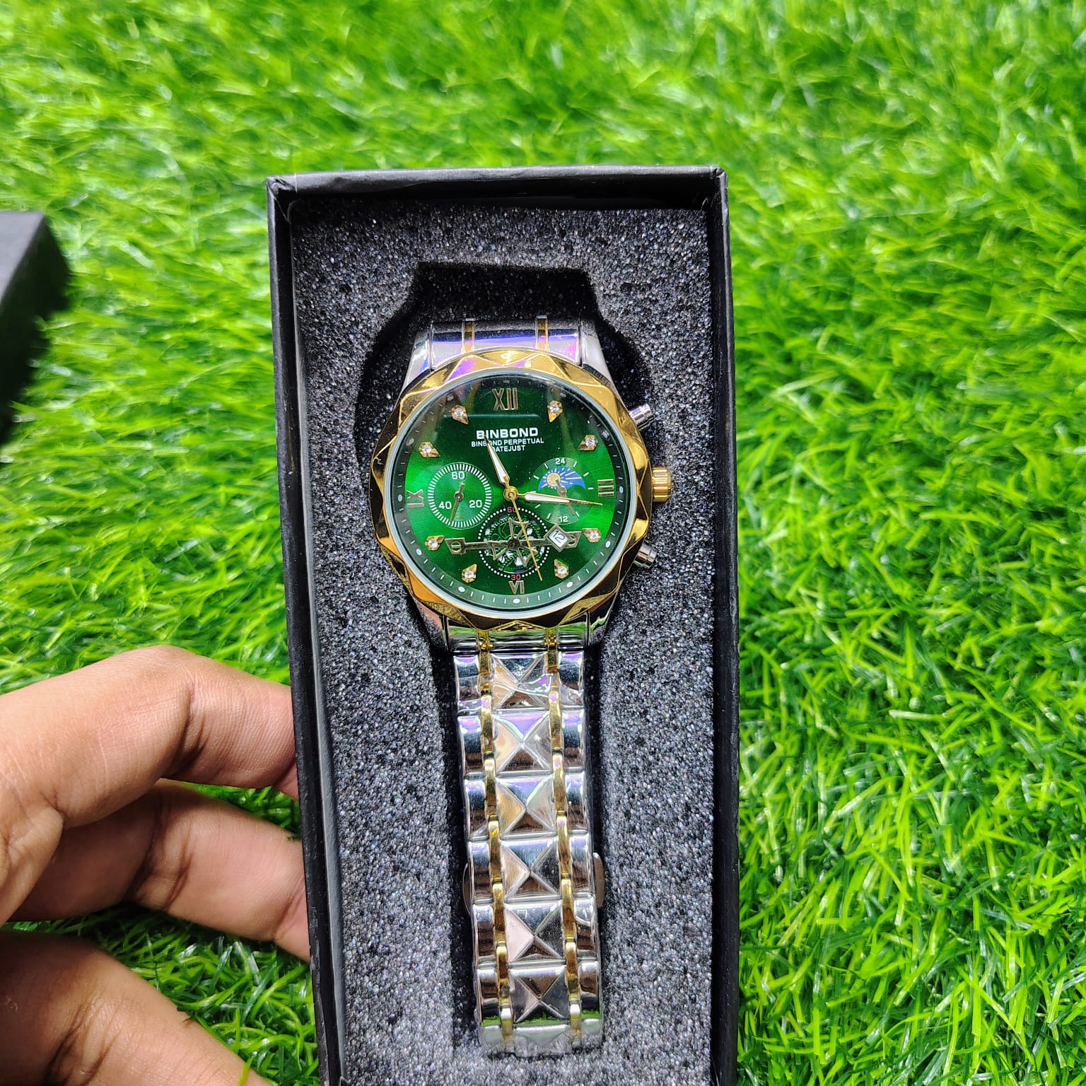 BINBOND B1236 Brand Fashion Tourbillon Dial Quartz Watches Men’s Luxury Stainless Steel