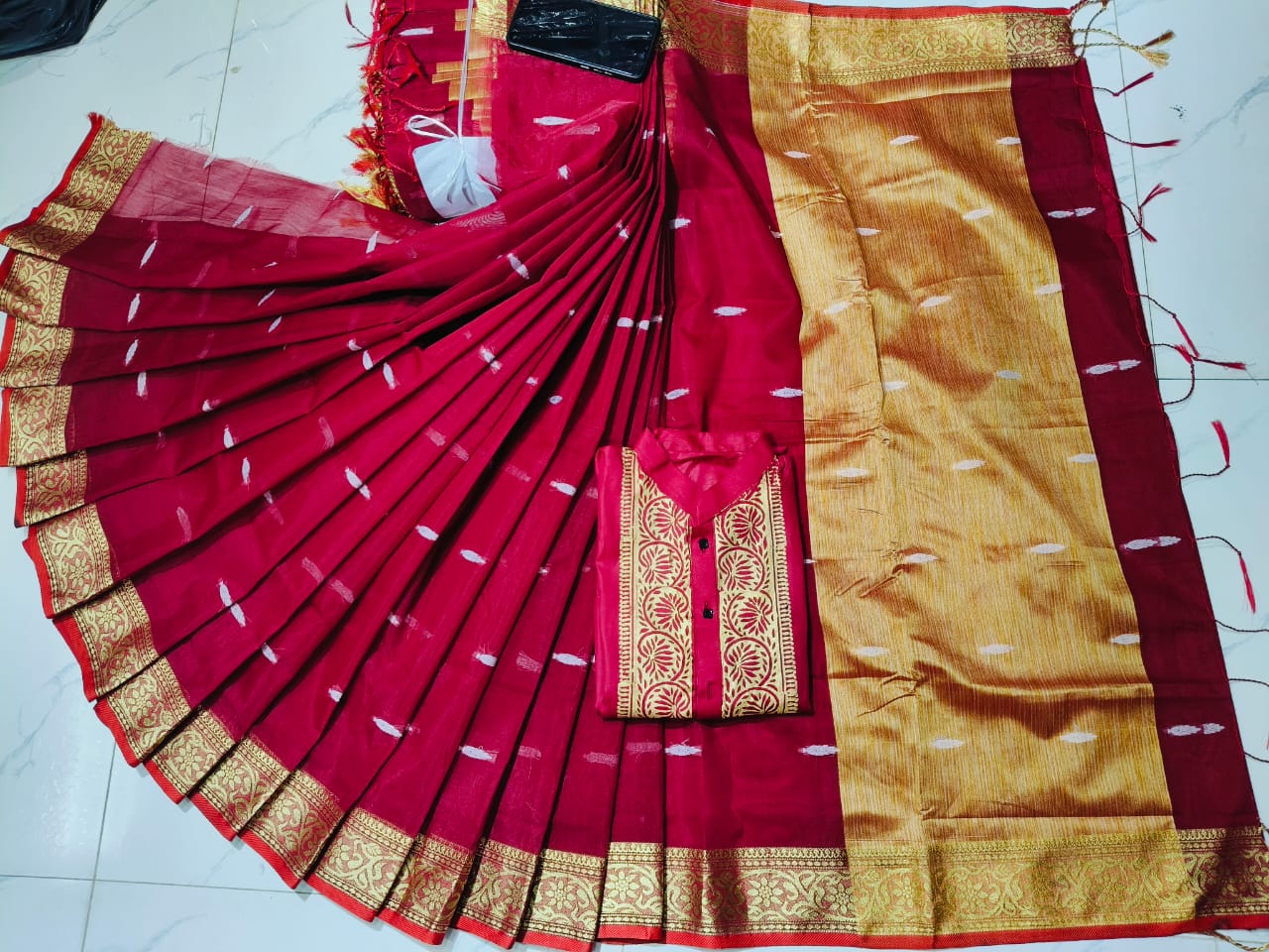 Sharee Panjabi Couple with Blouse Piece