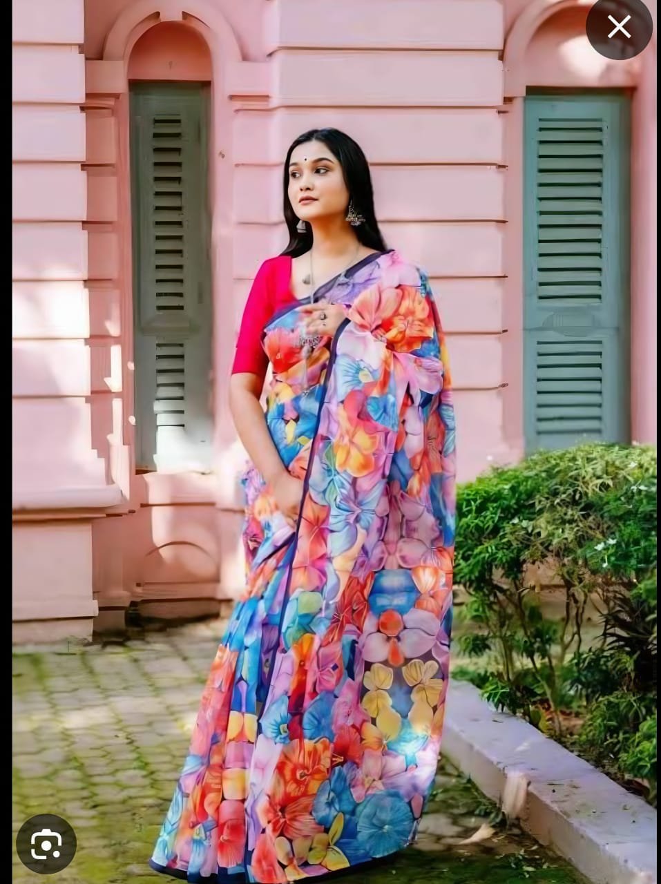 Digital Print sharee with blause pcs