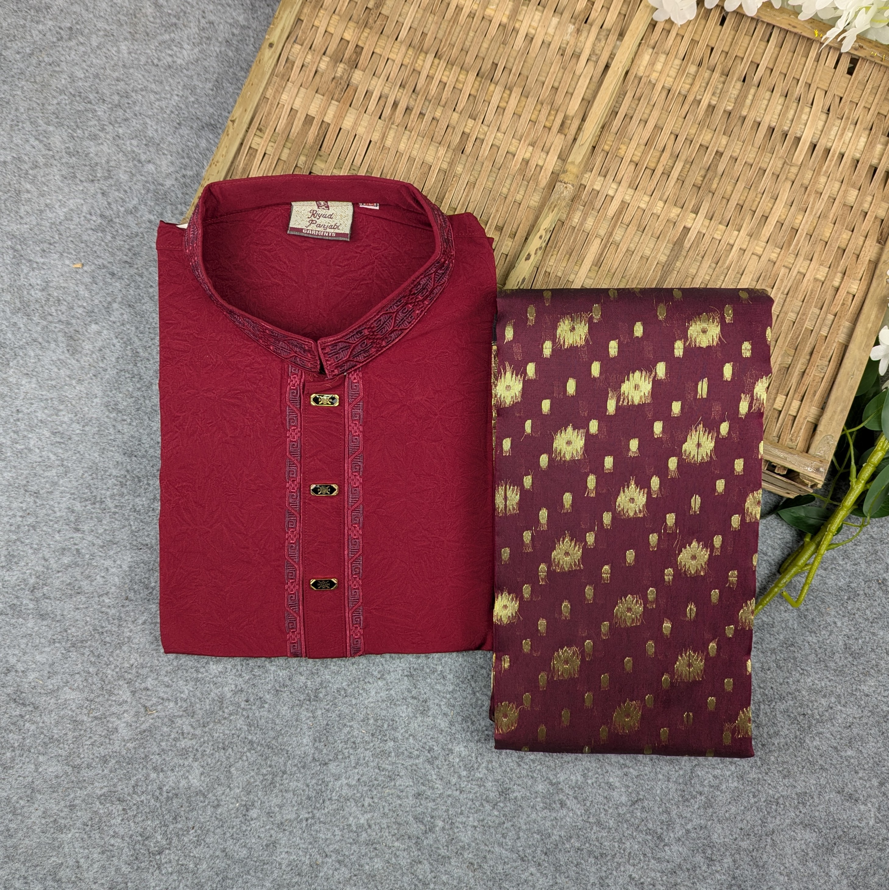 Premium Couple Set (Panjabi, Jamdani Saree