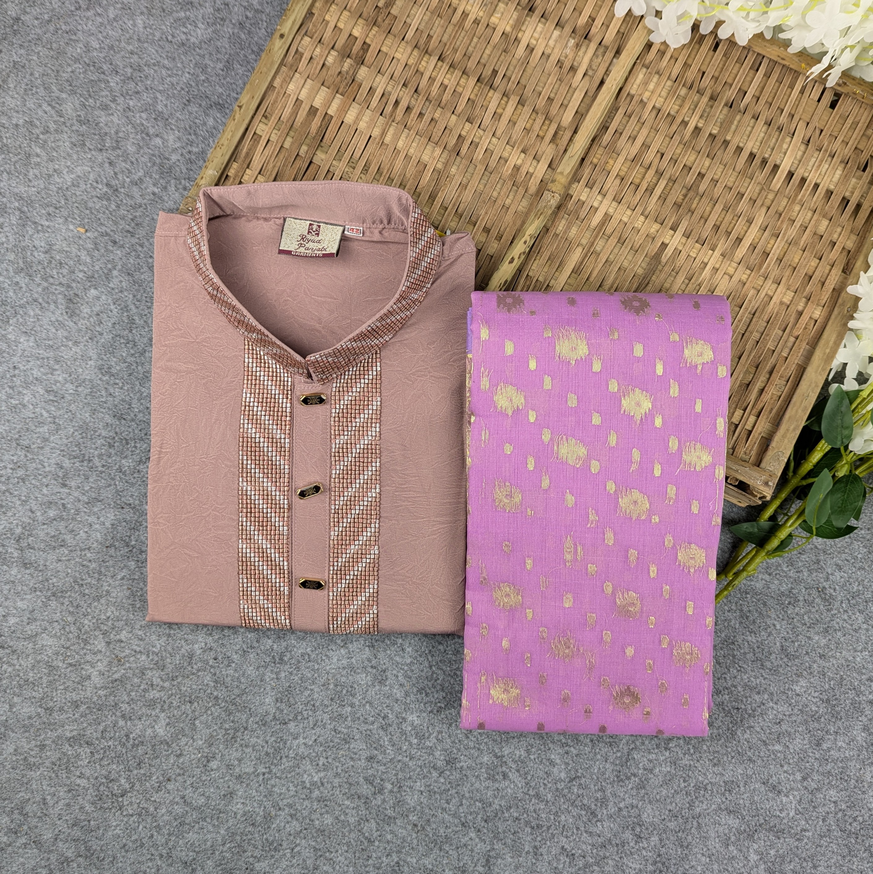 Premium Couple Set (Panjabi, Jamdani Saree