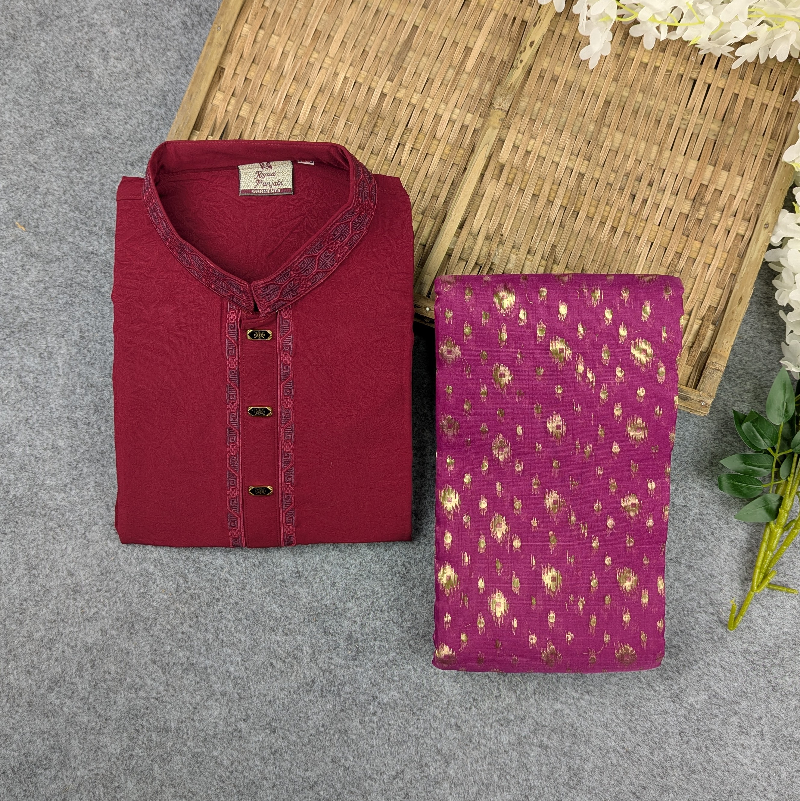 Premium Couple Set (Panjabi, Jamdani Saree