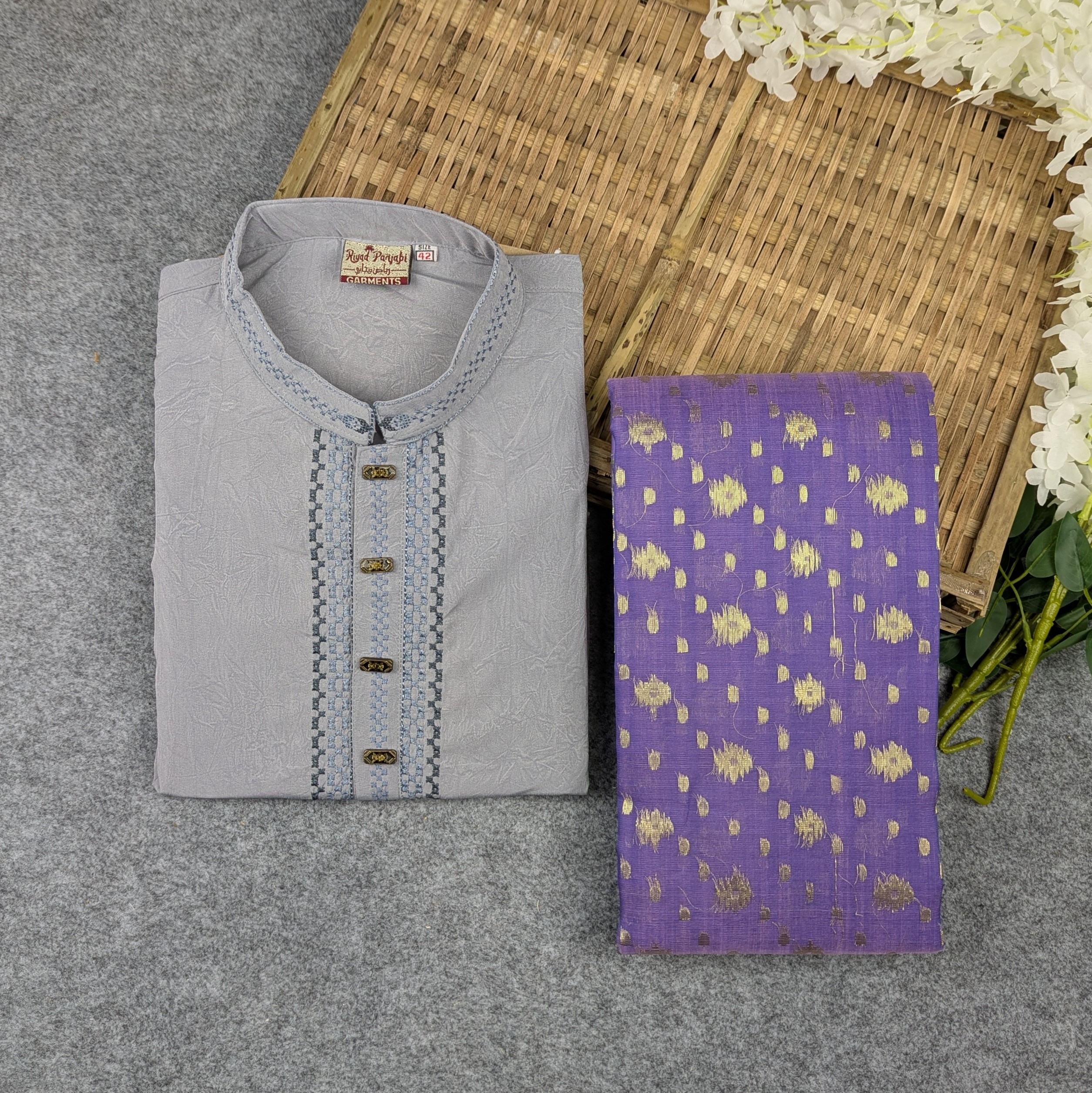 Premium Couple Set (Panjabi, Jamdani Saree) 