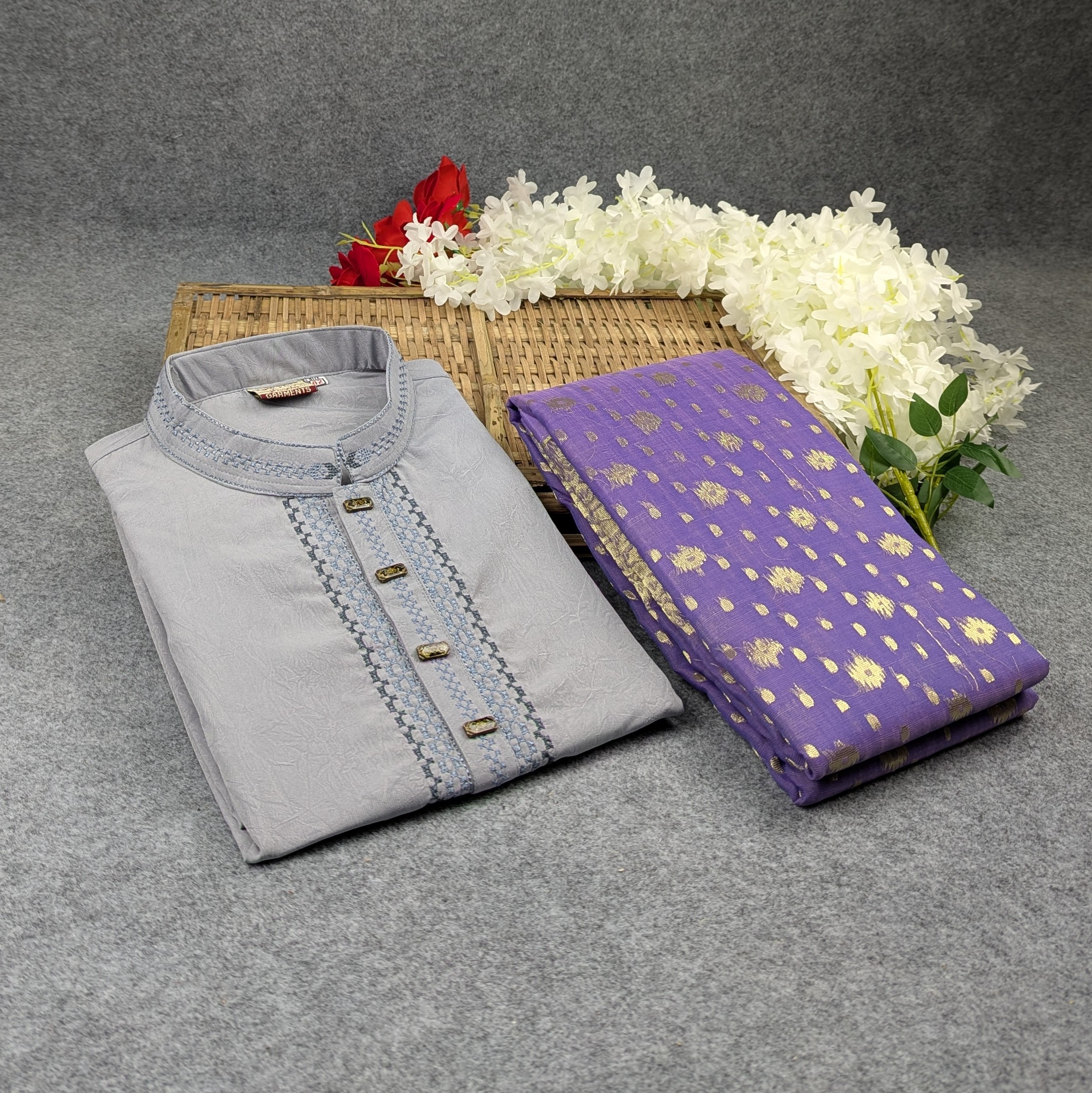 Premium Couple Set (Panjabi, Jamdani Saree) 