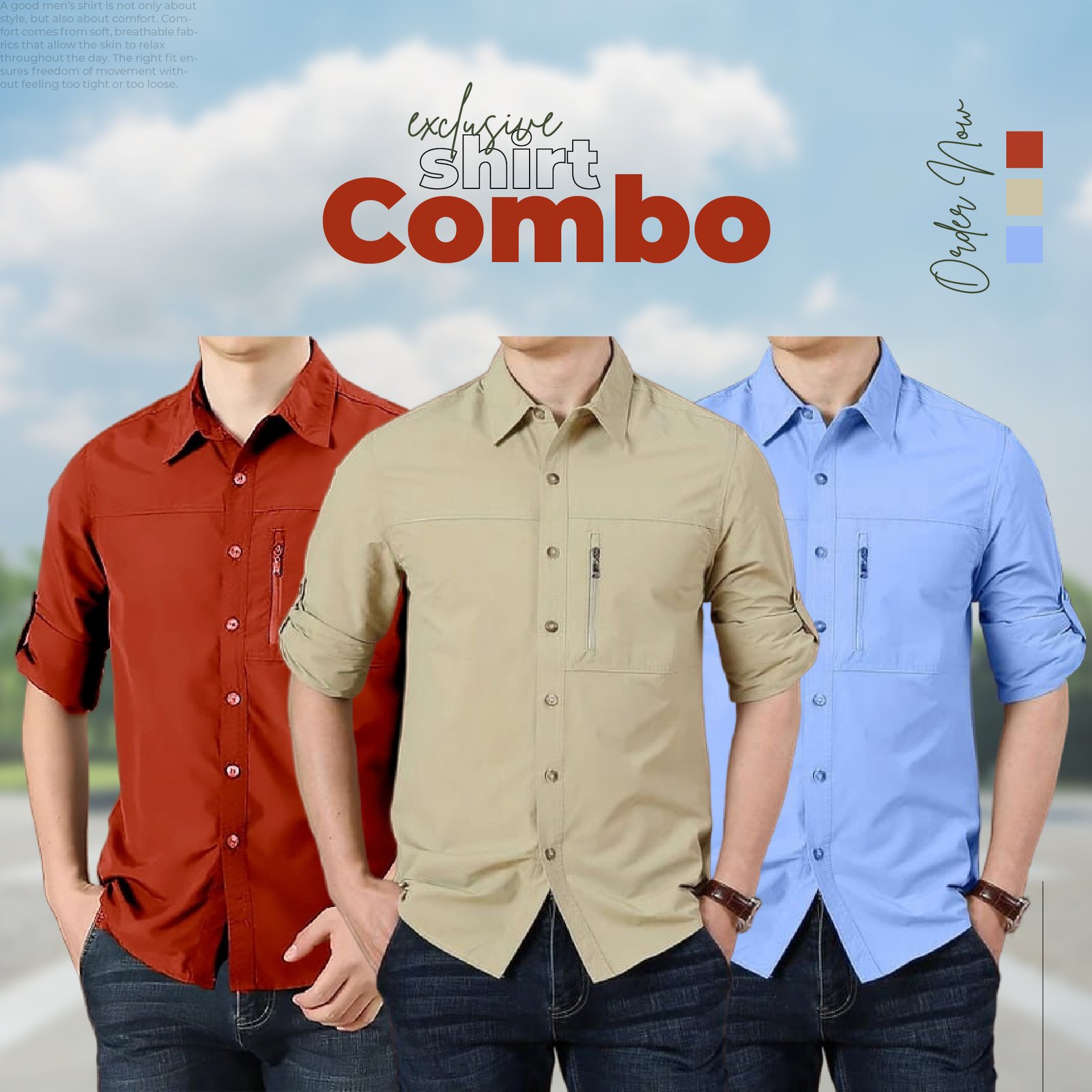 👔Exclusive 3-Piece Stylish Shirt Combo Pack