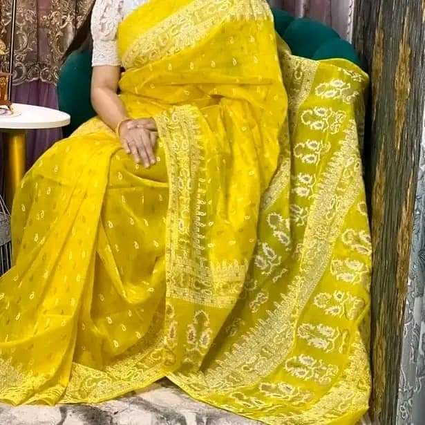 Half Silk Handprited Sarees