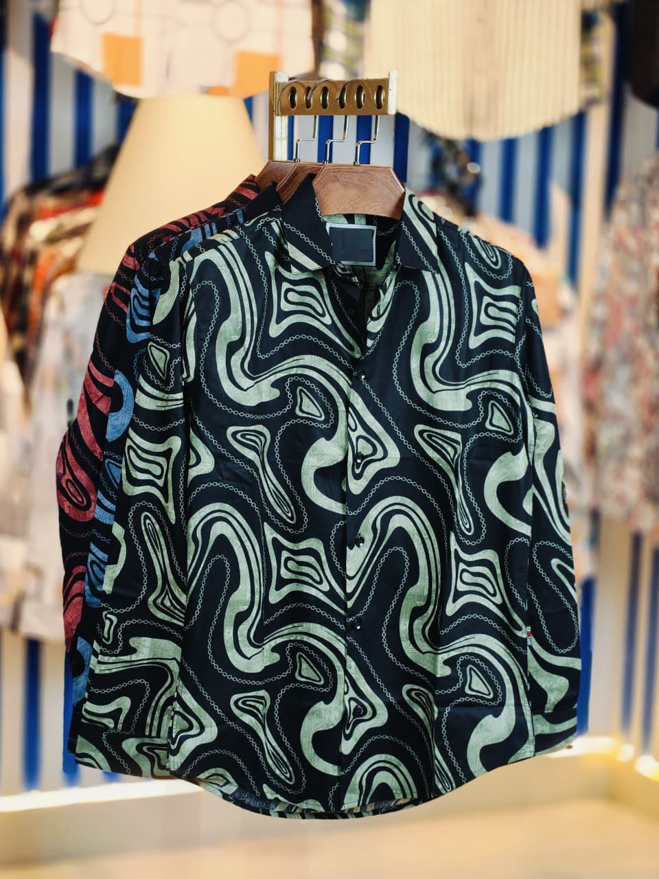 Pure Cotton full Sleeve Check & Print Shirt for Men's