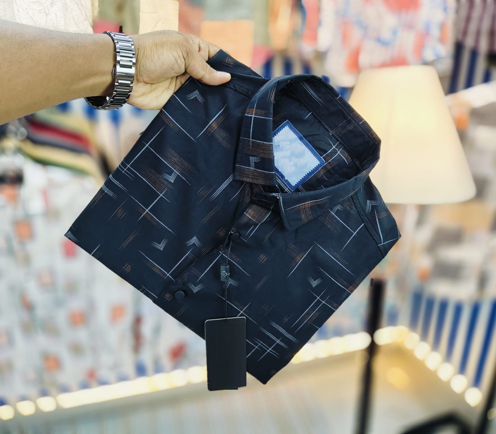 Black Pure Cotton Full sleeve Shirt