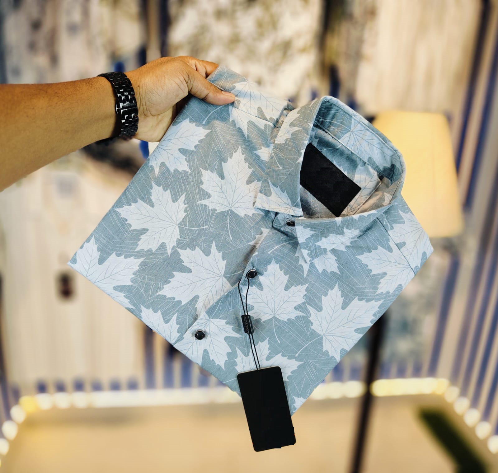 China Pure Black Magnet Cotton Full sleeve Shirt