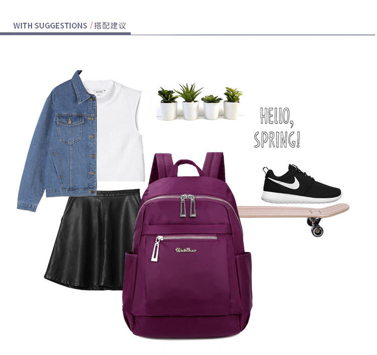 Nylon Backpack Durable Waterproof Casual Shoulder Bag 