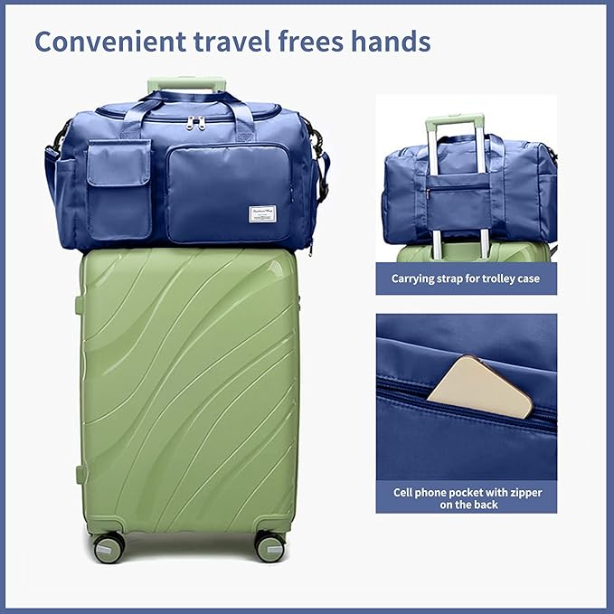 Fashionable Large Capacity Travel & Gym Bag - Blue