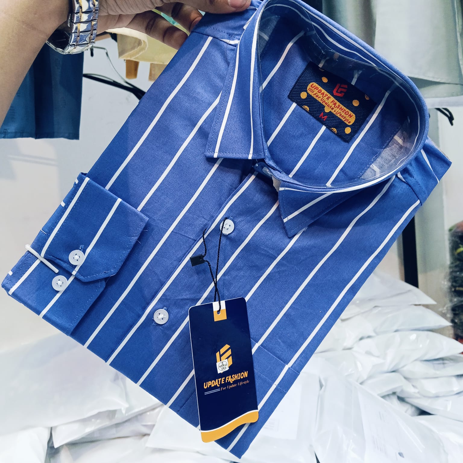 Men's  long sleeve stripe 