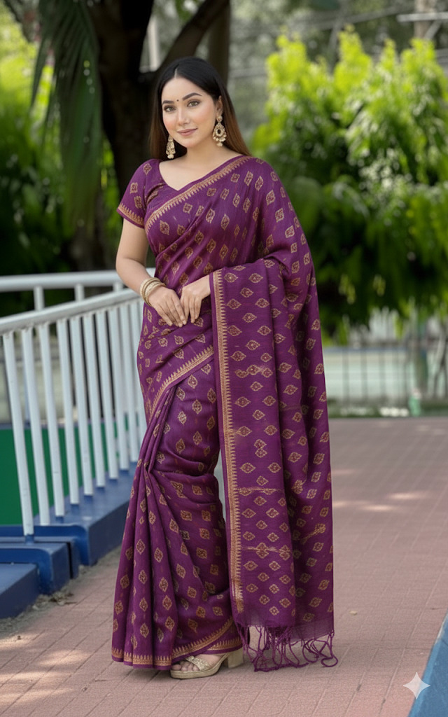 Arong Cotton Sharee with a blouse piece