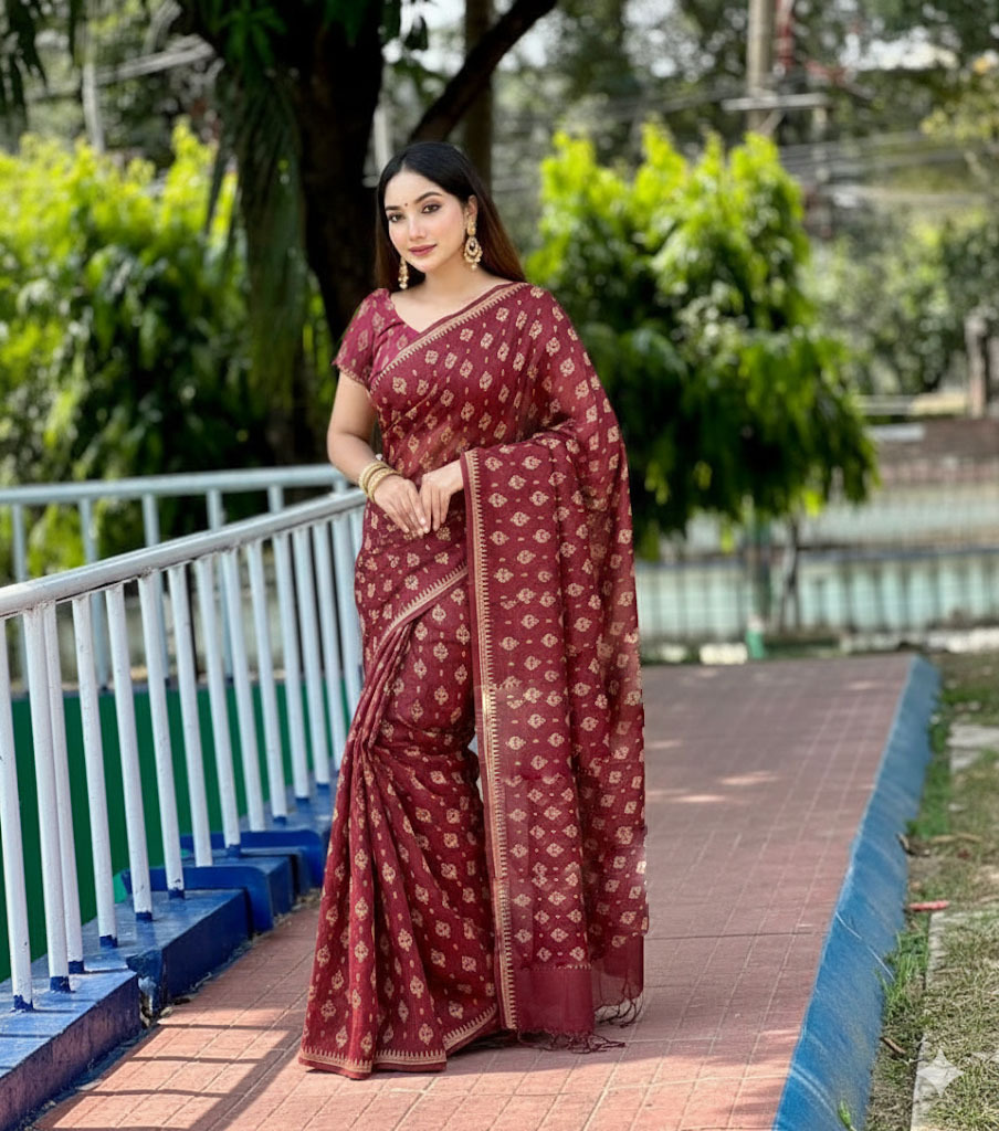 Arong Cotton Sharee with a blouse piece