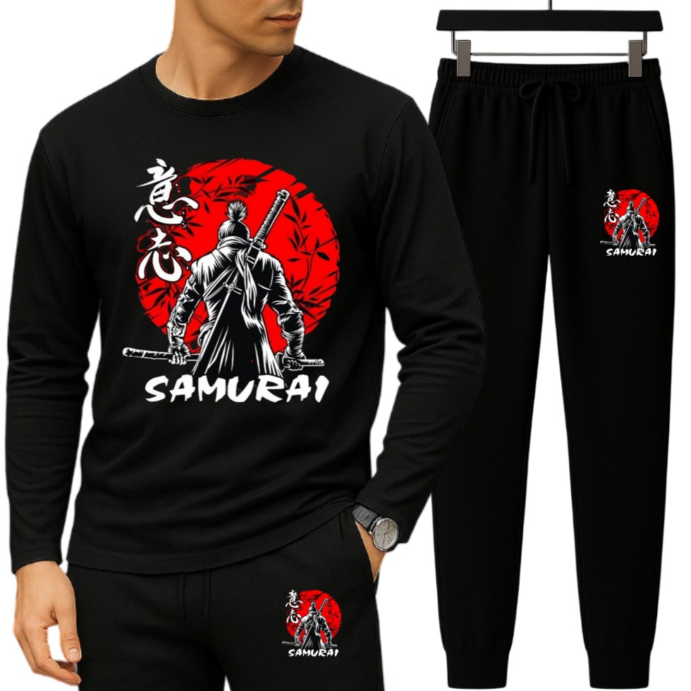 Long Sleeve Drop Shoulder Tshirt and Trouser Set