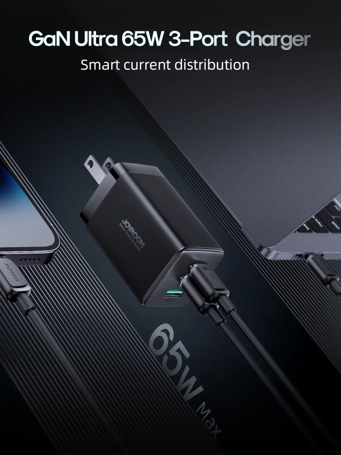 JOYROOM JR-TCG01 GaN Ultra 65W 2C1A Fast Charger