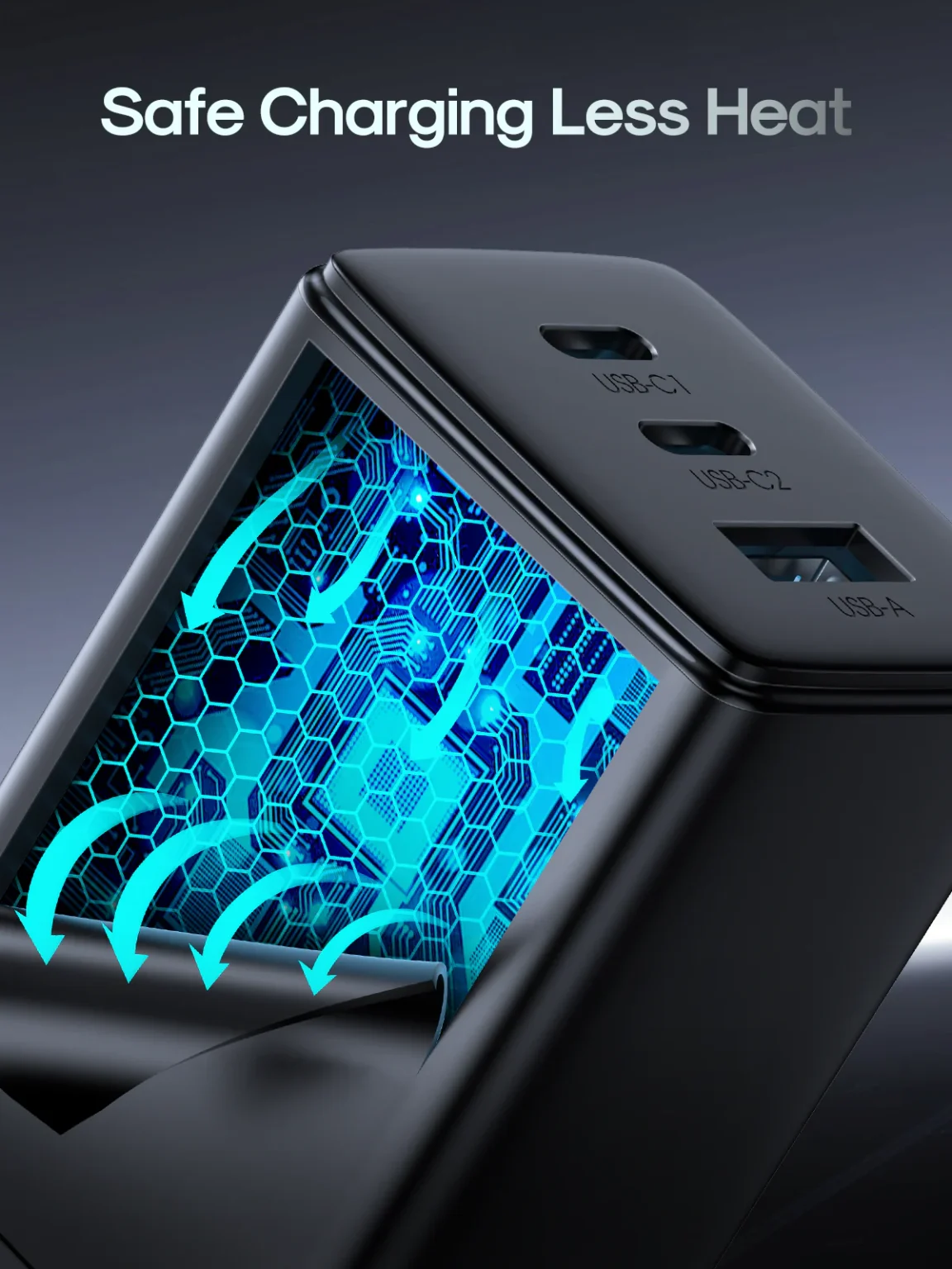 JOYROOM JR-TCG01 GaN Ultra 65W 2C1A Fast Charger