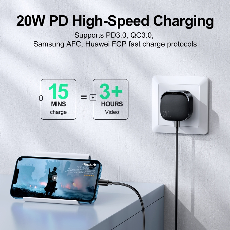 Joyroom L-P210 PD 20W Type-C Fast Charger 3 Pin Plug