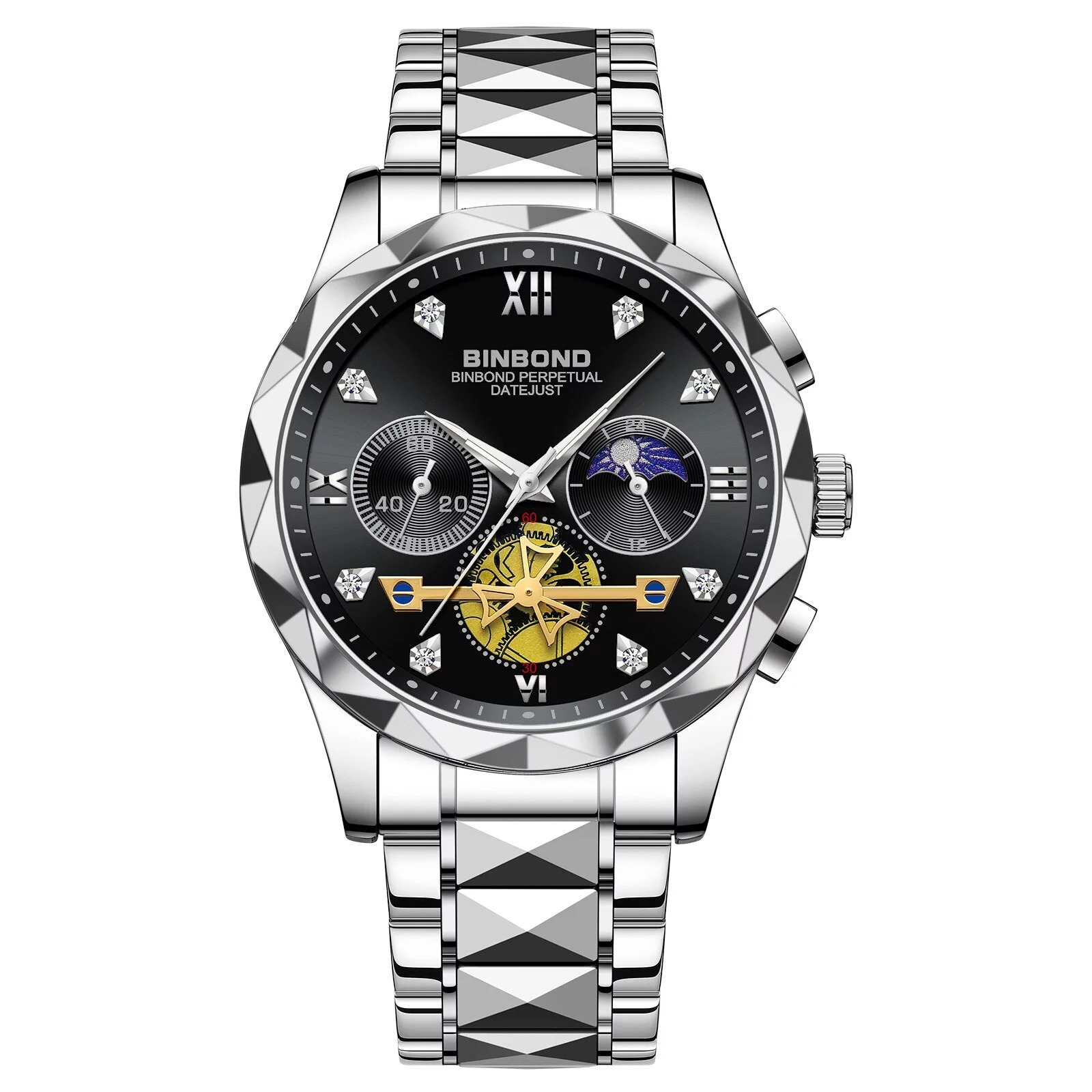 BINBOND B1236 Brand Watches Men’s Luxury Stainless Steel