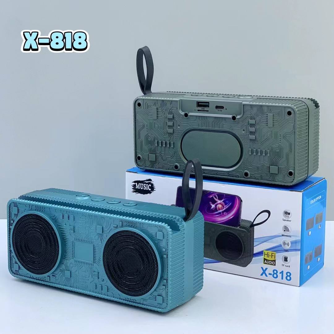 X-818 Portable Wireless Bluetooth Speaker with Dual Speakers