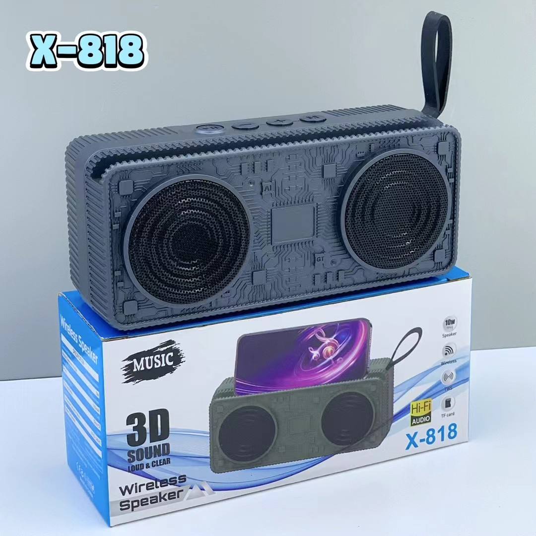 X-818 Portable Wireless Bluetooth Speaker with Dual Speakers
