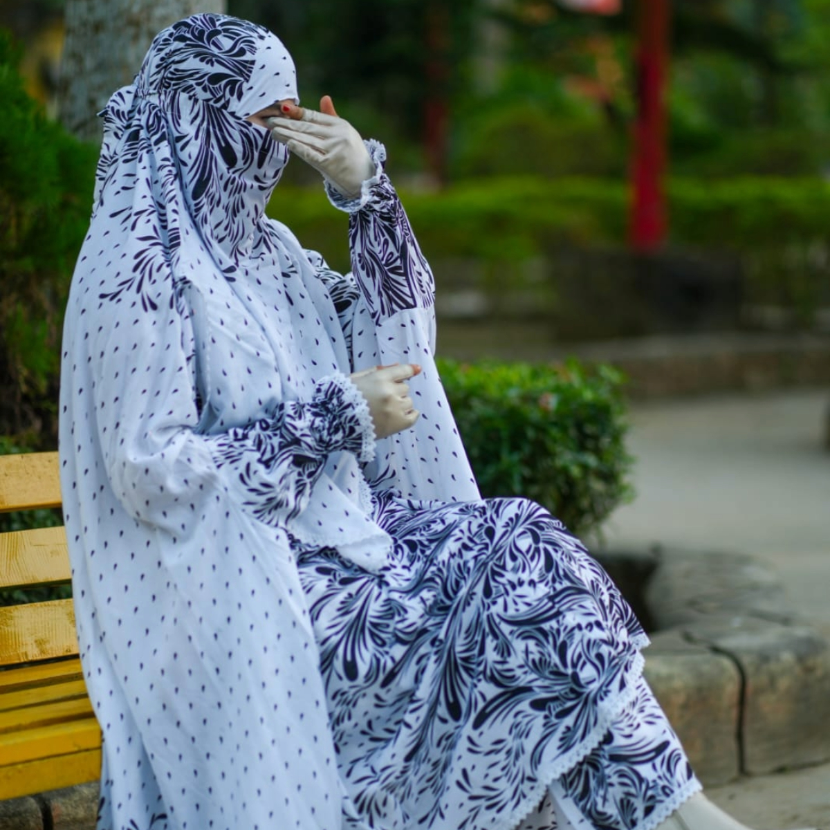 Elegant Palazzo long Khimar Set 