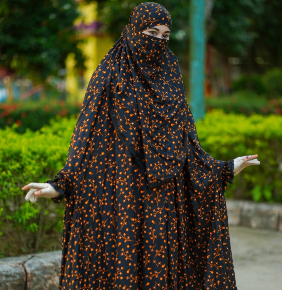 Elegant Palazzo long Khimar Set 