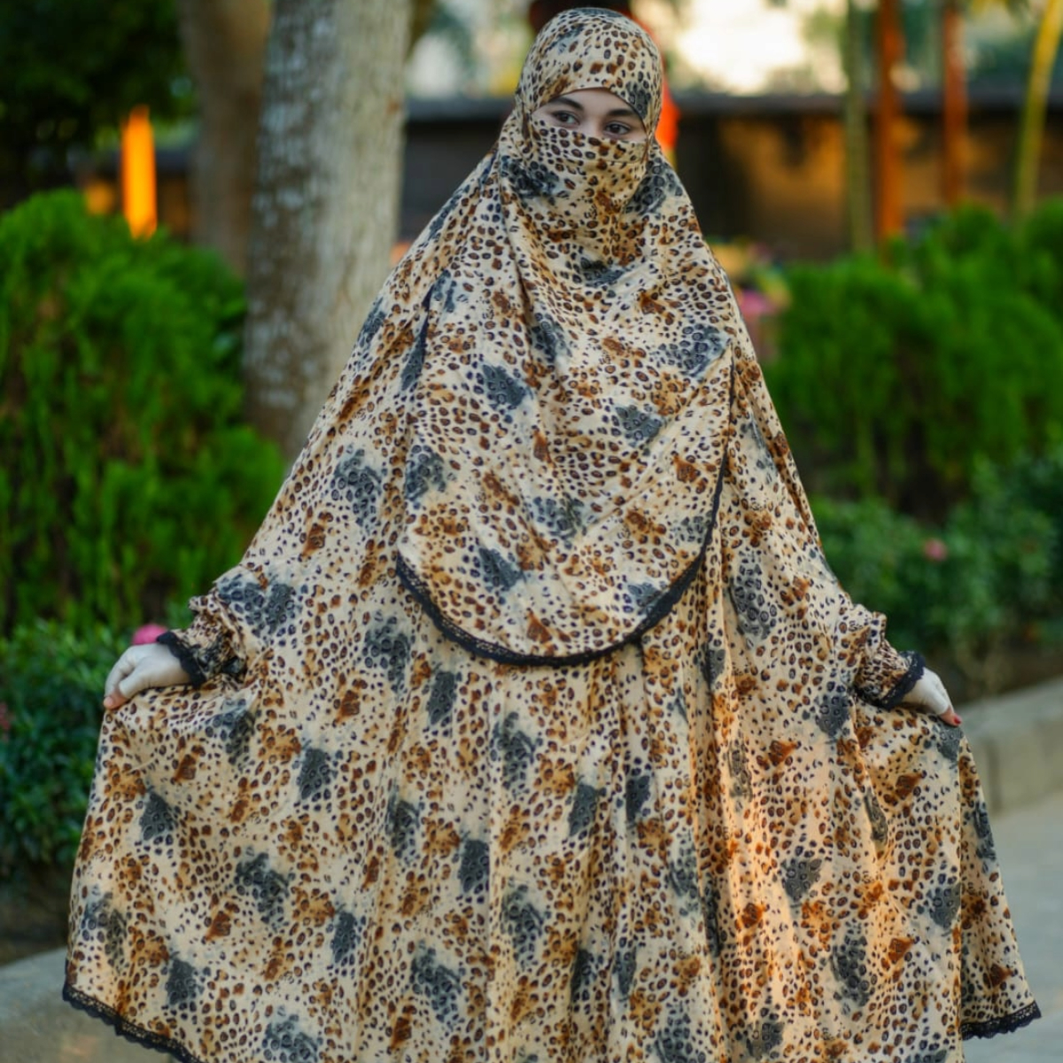 Elegant Palazzo long Khimar Set 