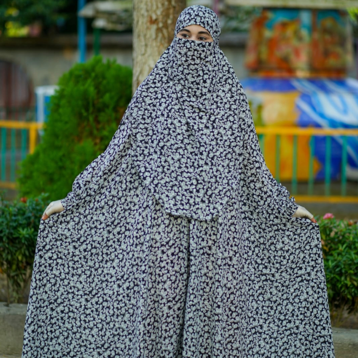 Elegant Palazzo long Khimar Set